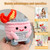 Emotional Support Crochet Dumpster Fire with Positive Card Cute Room Decor Knitted Toys Funny Crochet Support Buddies Gifts for Friends (Pink)