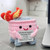 Emotional Support Crochet Dumpster Fire with Positive Card Cute Room Decor Knitted Toys Funny Crochet Support Buddies Gifts for Friends (Pink)