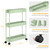 SPACELEAD Slim Storage Cart 3 Tier,Bathroom Organizer Rolling Utility,Mobile Shelving Unit Slide Out for Office, Kitchen, Laundry Room & Narrow PlacesGreen