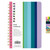 PAPERAGE Lined Spiral Journal Notebook, (Rainbow Stripe), 160 Pages, Medium 5.5 inches x 8 inches - 100 GSM Thick Paper, Hardcover, Double-Wire Spiral Journal & Notebook