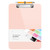 Sooez Plastic Clipboard with Pen Holder, [10% Thicker] Clip Boards 8.5x11 with Low Profile Clip, Cute Hanging Clipboard, Standard Letter Size A4 for Women Kid Teacher, Office & School Supplies, Pink