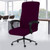 DIVA EN CAMINO DEC Office Chair Cover with Durable Zipper - Stretchable Universal Computer Chair Covering - Smooth Soft Polyester Slipcovers for Desk Chair, High Back Chair - Plum