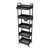 5 Tier Rolling Utility Cart with Drawer,REBECAT Utility Cart Made of Multifunctional Storage Organizer Tool for Kitchen,Bathroom,Living Room,Office(Black)