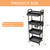 4 Tier Rolling Utility Cart with Drawer,REBECAT Utility Cart Made of Multifunctional Storage Organizer Tool for Kitchen,Bathroom,Living Room,Office(Black)