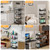 4 Tier Rolling Utility Cart with Drawer,REBECAT Utility Cart Made of Multifunctional Storage Organizer Tool for Kitchen,Bathroom,Living Room,Office(Black)