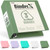 Sooez BinderX Extra Durable 3 Inch 3 Ring Binder, D-Ring Large Binder, Holds 670 Sheets of 8.5x11 Paper, Customizable View Cover with Inside Pockets, Heavy Duty 3 Ring Binder for School, Olive Green