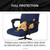 Elastic Computer Chair Cover with Durable Zipper - Protective Removable Washable Universal Office Desk Chair Seat Slip Cover for Dogs, Cats, Pets - Stretchy Soft Anti-dust Desk Chair Seat Protector