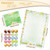 TaoBary 160 Packs Stationery Paper Set (50 Double Sided Stationery Writing Papers 50 Matching Envelopes) 60 Round Dot Sticker, 10 Design(Flower,5.5 x 8.25 Inch)