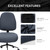 Separate Desk Office Chair Seat Covers - Universal Stretch Computer Chair Slipcover - 180GSM Washable Rotating Backrest Coverings & Cushion Protectors for Dogs, Cats, Pets, Dark Gray