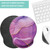 Mouse Pad with Wrist Support, Ergonomic Mouse Pad with Memory Foam Wrist Rest Cushion, Non-Slip Rubber Base Gaming Mice Pad for Home Office Computer Laptop, Purple Marble