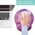 Mouse Pad with Wrist Support, Ergonomic Mouse Pad with Memory Foam Wrist Rest Cushion, Non-Slip Rubber Base Gaming Mice Pad for Home Office Computer Laptop, Purple Marble
