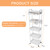 5 Tier Rolling Utility Cart with Drawer,REBECAT Utility Cart Made of Multifunctional Storage Organizer Tool for Kitchen,Bathroom,Living Room,Office(White)