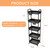 5 Tier Rolling Utility Cart with Handle,REBECAT Utility Cart Made of Multifunctional Storage Organizer Tool for Kitchen,Bathroom,Living Room,Office(Black)