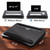 HUANUO Lap Laptop Desk - Portable Lap Desk with Cushion, Fits up to 17 inch Laptop, with Anti-Slip Strip & Storage Function for Home Office Students Use as Computer Laptop Stand - Black, HNLD28B