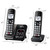Panasonic Cordless Phone with Answering Machine, Advanced Call Block, Bilingual Caller ID and Easy to Read High-Contrast Display, Expandable System with 3 Handsets - KX-TGD833M (Metallic Black)
