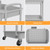 3 Tier Rolling Utility Cart with Handle,REBECAT Utility Cart Made of Multifunctional Storage Organizer Tool for Kitchen,Bathroom,Living Room,Office(Gray)