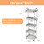 5 Tier Rolling Utility Cart with Drawer,REBECAT Utility Cart Made of Multifunctional Storage Organizer Tool for Kitchen,Bathroom,Living Room,Office(Gray)