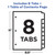 Avery Heavy-Duty View 3 Ring Binder with 3 Inch Rings, 8 Tab Customizable Table of Contents Binder Dividers, Office Supplies Set (01677)