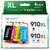 Kolor Expert 910XL Ink Cartridges Combo Pack Replacement for HP 910XL Ink Work with HP OfficeJet Pro 8025e 8022e 8015e 8028e 8035e 8020 8022 8025 8035 Printer (Black, Cyan, Magenta, Yellow)