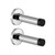 JQK Door Stopper Chrome, 304 Stainless Steel Thicken 1mm Sound Dampening Door Stop Bumper Wall Protetor 2 Pack, Polished Chrome, DSB5-CH-P2