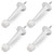 HOMOTEK 4 Pack Heavy Duty Solid Rigid Door Stop with Soft Rubber Tip, Zinc Die Cast Door Stopper Protect Wall & Door, White
