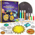 National Geographic Kids Window Art Kit - Stained Glass Solar System Arts & Crafts Kit with Glow in The Dark Planets, Use as Window Suncatchers, Hanging Decor from Ceiling, Mobile, Space Room Decor