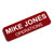 Custom Engraved Name Tag Badges  Personalized Identification with Pin or Magnetic Backing, 1 Inch x 3 Inches, Red/White
