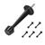 HOMOTEK 6 Pack Heavy Duty Solid Rigid Door Stop with Soft Rubber Tip, Zinc Die Cast Door Stopper Protect Wall & Door, Black