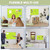 WALGLASS Magnetic Whiteboard 24"x18" Dry Erase White Board for Walls with Pen Tray, Aluminium Frame and Dry-Wipe Writing Surface for Kids' Drawing, Home, and Office (Green)