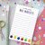 Teacher Personalized Custom Notepad - Set of 2 - Writing Paper - Memo Scratch Pad - 50 sheets of 70lb paper with sturdy backing - 5 in by 7 in (Colored Apples)