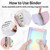 Sooez Laser Pink Money Organizer for Cash, A6 Budget Binder with Cash Envelopes, 39 Black Bold Sticky Labels & 24 Colorful Budget Sheets, Money Saving Binder for Budgeting