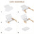 RLAVBL 6x4x1 Shipping Boxes Set of 50, White Corrugated Cardboard Box for Packing, Mailing, Business