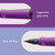 LAMY safari violet-blackberry - Fountain Pen with ergonomic grip & polished steel nib in size F - ideal for any Writing & Calligraphy - including LAMY T 10 blue cartridge - Right-Handed
