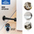 HOMOTEK 4 Pack Heavy Duty Solid Rigid Door Stop with Soft Rubber Tip, Zinc Die Cast Door Stopper Protect Wall & Door, Black