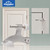 HOMOTEK 20 Pack Hinge Pin Door Stopper, Hinge Stops for Top of Door, Adjustable Deluxe Heavy Duty Door Stop 2-1/2x1-3/4 inch, with White Rubber Bumper Tips, Satin Nickel