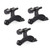 HOMOTEK 3 Pack Hinge Pin Black Door Stopper,Adjustable Deluxe Heavy Duty Door Stopper 2-1/2"x1-3/4,with Black Rubber Bumper Tips