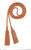 Tassel Depot Graduation Honor Cord - Orange/Gray - Every School Color Available - Made in USA