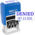MaxMark Self-Inking Rubber Date Office Stamp with Denied Phrase & Date - Blue Ink (Max Dater)