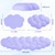 Sushret Cloud Wrist Rest Keyboard, Cloud Palm Rest Set with PU Leather Memory Foam, Cute Keyboard Rest for Wrist Support and Arm Rest, Desk Cloud Wrist Pad for PC/Gaming/Hand Cushion/Computer-Purple