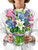 Freshcut Paper Pop Up Cards, Lilies & Lupines 12 inch Paper Flower Bouquet Greeting Cards with Blank Note Card & Envelope, Birthday Gifts for Women