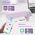 Gloryang Inkless Portable Printer for Travel, Wireless Thermal Printer Supports 8.5 x 11 Inch US Letter Size, Bluetooth Machine Includes Carry Case and 3 Rolls of Thermal Paper Kit, Purple