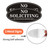 No Soliciting Sign for House, 2 Pack Self-Adhesive Aluminum Metal No Solitation Do Not Knock or Ring Bell Sign, 7.0 x 3.0 inches Rust Free Signs for Door and Wall (Black/White)