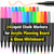 OORAII 24 Liquid Chalk Markers 12 Colors for Acrylic Calendar Planning Boards Glass Dry Erase Board Whiteboard Wet Erase Markers for Window Mirror, 1mm Fine Points, for Glass Window Halloween Painting