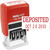 MaxMark Self-Inking Rubber Date Office Stamp with DEPOSITED Phrase & Date - RED Ink (Max Dater II), 12-Year Band