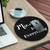 Gctriki Black Computer Mouse Pad for Desk, Funny Small Round Mousepad for Laptop Gaming Work, Inspirational Office Desk Decor Accessories Supplies Gifts for Coworkers, Mindset is Everything