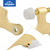 HOMOTEK 20 Pack Hinge Pin Door Stopper, Hinge Stops for Top of Door, Adjustable Deluxe Heavy Duty Gold Door Stop 2-1/2x1-3/4 inch, with White Rubber Bumper Tips, Bright Brass