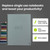 Rocketbook Core Reusable Spiral Notebook, Executive Size 6x8.8, Gray - Dotted Pages, App-Connected, Erasable, Durable Cover, Ideal for School, Work, and Creative Projects