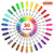 Shuttle Art 30 Colors Permanent Markers, Fine Point, Assorted Colors, Works on Plastic,Wood,Stone,Metal and Glass for Kids Adult Coloring Doodling Marking