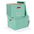 2 Pack File Storage Organizer Box,Filing Box,Portable File Box with Lid,Fit for Letter/Legal File Folder Storage,Bright-green-Box only