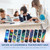 48 Pieces Anxiety Sensory Stickers with Storage Box - Sensory Strips 2 Textured Surface Adhesives Fidget Strips for Office & Classroom Desk Relieve Adult & Teen Stress (Starry Sky Style)